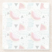 Dessous-de-verre En Verre Motif abstrait de pastèque (Dos)