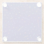 Dessous-de-verre En Verre Motif Abstrait rétro (Dos)