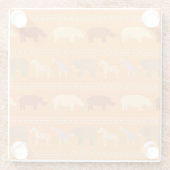 Dessous-de-verre En Verre Motif africain (Dos)