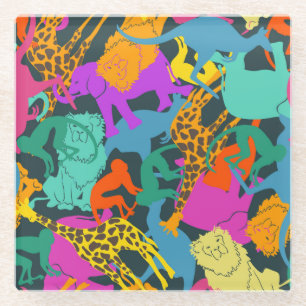 Dessous-de-verre En Verre Motif animal de silhouettes