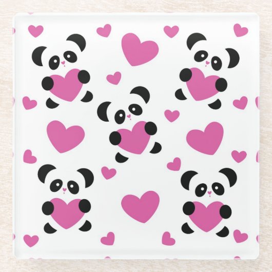 Dessous-de-verre En Verre Motif au jour de l'amour (Devant)