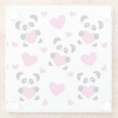 Dessous-de-verre En Verre Motif au jour de l'amour (Dos)