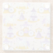 Dessous-de-verre En Verre motif avec une princesse (Dos)