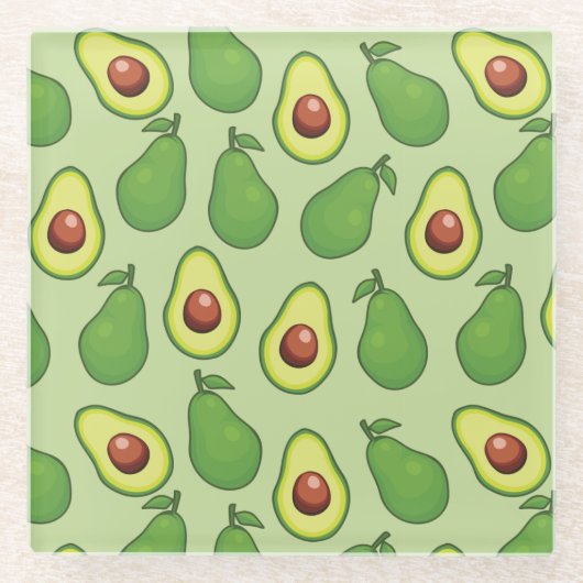 Dessous-de-verre En Verre Motif Avocado (Devant)