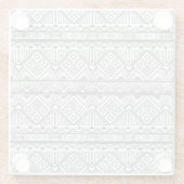 Dessous-de-verre En Verre Motif aztèque géométrique abstrait 2 (Dos)