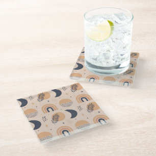 Dessous-de-verre En Verre Motif bio Boho