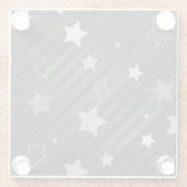 Dessous-de-verre En Verre Motif Black Stars (Dos)