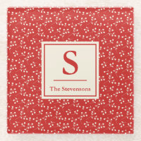Motif botanique Vintage simple Nom du monogramme