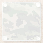 Dessous-de-verre En Verre Motif Camo Vert (Dos)