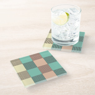 Dessous-de-verre En Verre Motif carreaux seamless