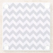 Dessous-de-verre En Verre Motif Chevron Violet (Dos)