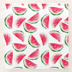 Dessous-de-verre En Verre Motif Cute Ananas & Watermelon