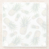 Dessous-de-verre En Verre Motif d'ananas aquarelle (Dos)