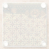 Dessous-de-verre En Verre Motif d'art Coffee Bean Batik (Dos)