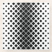Dessous-de-verre En Verre Motif de blocs de Carré de dissolution noir modern (Devant)