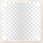 Dessous-de-verre En Verre Motif de blocs de Carré de dissolution noir modern (Dos)