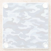 Dessous-de-verre En Verre Motif de camouflage bleu foncé (Dos)