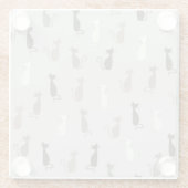 Dessous-de-verre En Verre Motif de chats (Dos)