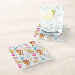 Dessous-de-verre En Verre Motif De Chats, Chats Mignons, Kitty, Chatons, Paw