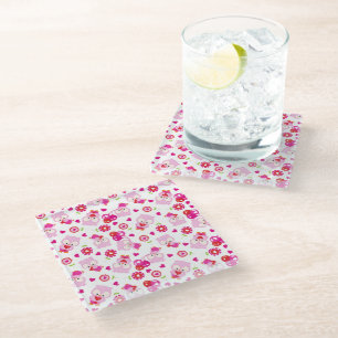 Dessous-de-verre En Verre Motif De Chouettes, Chouettes Mignonnes, Chouettes