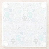 Dessous-de-verre En Verre Motif de crâne (Dos)