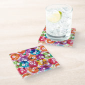 Dessous-de-verre En Verre Motif de crânes (Incliné)