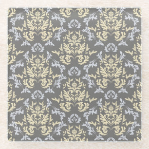 Dessous-de-verre En Verre Motif de damassé