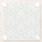Dessous-de-verre En Verre Motif de damassé (Dos)