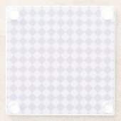 Dessous-de-verre En Verre Motif de diamants de Checker Violet (Dos)