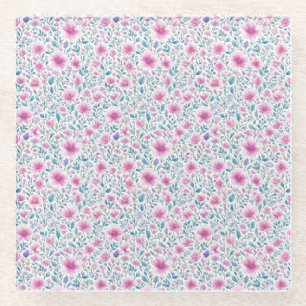 Dessous-de-verre En Verre motif de fleurs