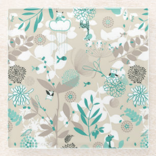 Dessous-de-verre En Verre Motif de jardin