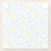 Dessous-de-verre En Verre motif de lavage (Dos)