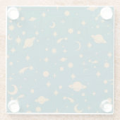 Dessous-de-verre En Verre Motif de l'espace (Dos)
