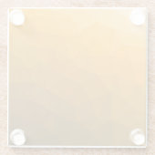 Dessous-de-verre En Verre Motif de maillage géométrique dégradé orange (Dos)