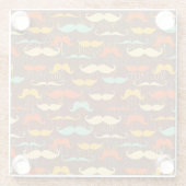 Dessous-de-verre En Verre Motif de moustache (Dos)