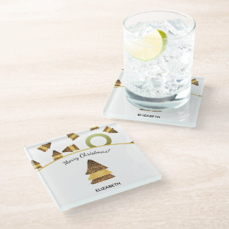 Dessous-de-verre En Verre Motif de Noël sauvage