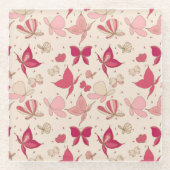 Dessous-de-verre En Verre motif de papillon 3 (Devant)