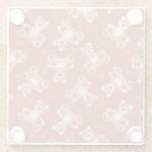 Dessous-de-verre En Verre motif de patchwork d'ours (Dos)