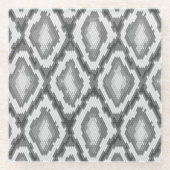 Dessous-de-verre En Verre Motif de peau de serpent de python (Devant)