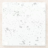 Dessous-de-verre En Verre Motif de peinture noire (Dos)