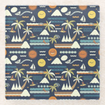 Motif de plage tropicale amusant