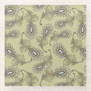 Dessous-de-verre En Verre Motif de plume
