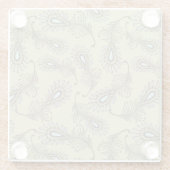 Dessous-de-verre En Verre Motif de plume (Dos)