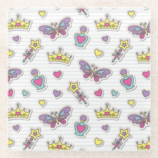 Dessous-de-verre En Verre motif de princesse de ballet (Devant)