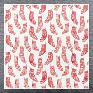 Dessous-de-verre En Verre Motif de réserve de Noël nordique