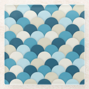 Dessous-de-verre En Verre Motif de saint sirop bleu marine moderne
