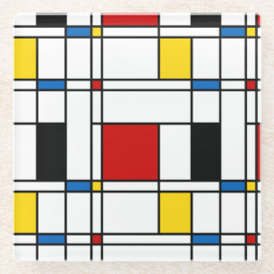 Dessous-de-verre En Verre Motif de Stijl
