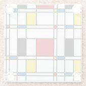 Dessous-de-verre En Verre Motif de Stijl (Dos)