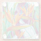 Dessous-de-verre En Verre Motif de Strelitzia (Dos)