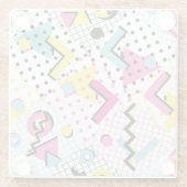 Dessous-de-verre En Verre Motif de style postmoderne Memphis (Dos)